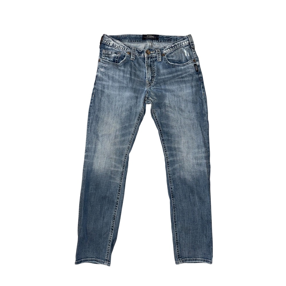 Silver Jeans Co Konrad Slim Fit Mens‎ 32x32 Blue Medium Wash Denim M12270LDS164